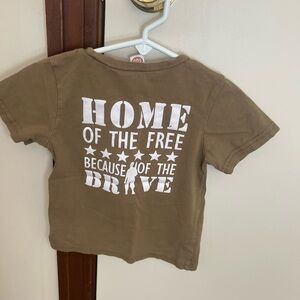 Kids Brown Graphic T-Shirt